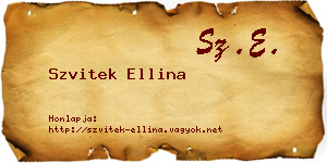 Szvitek Ellina névjegykártya